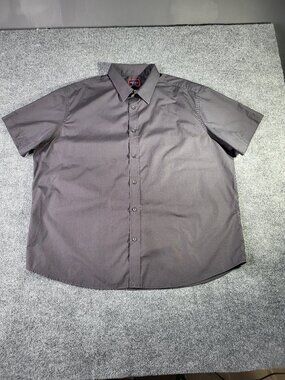 Untuckit Mens Shirt Size XL Grey Button Up Short Sleeve Cotton
